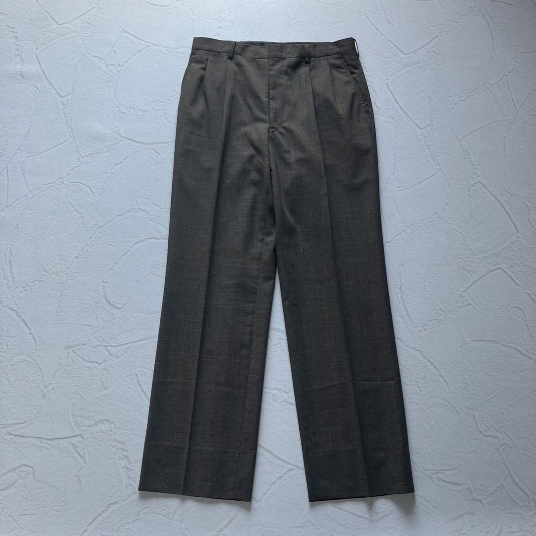 【極美品】ダーバン スーツ 日本製 ウール ツータック A5 ブラウン