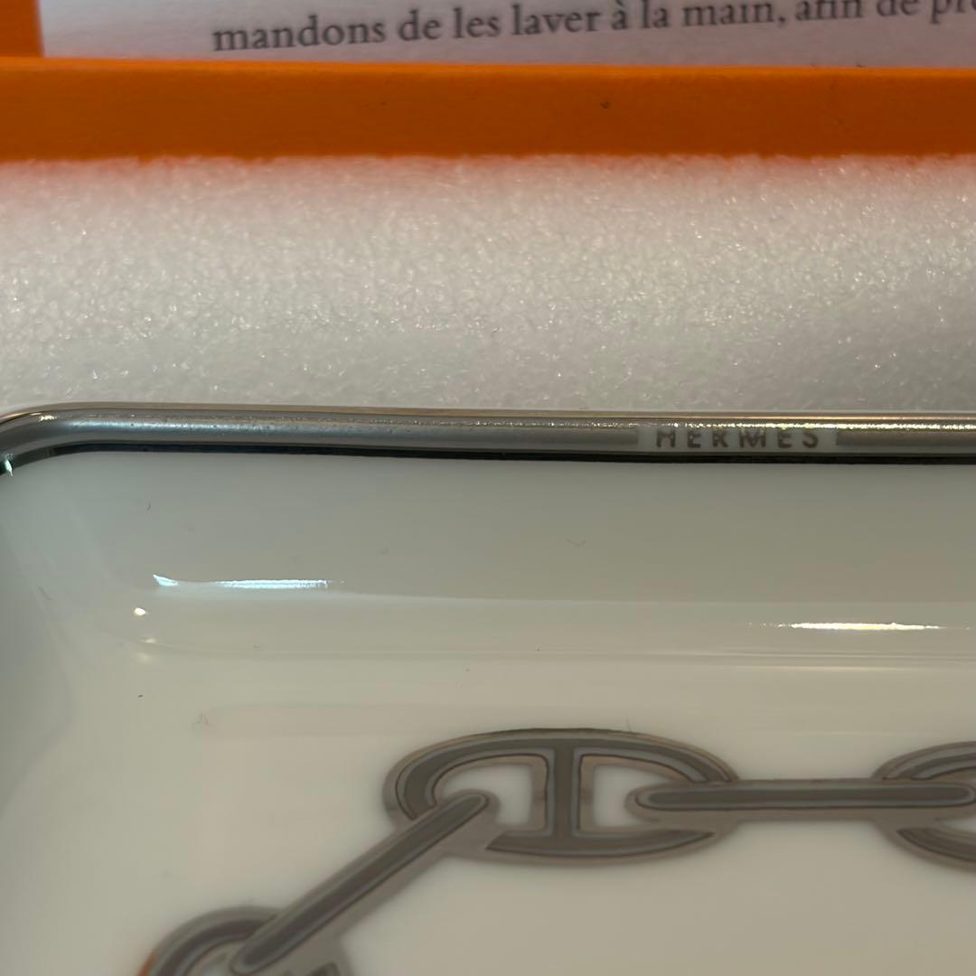 エルメス HERMES シェーヌダンクル プラチナ スクエアプレート