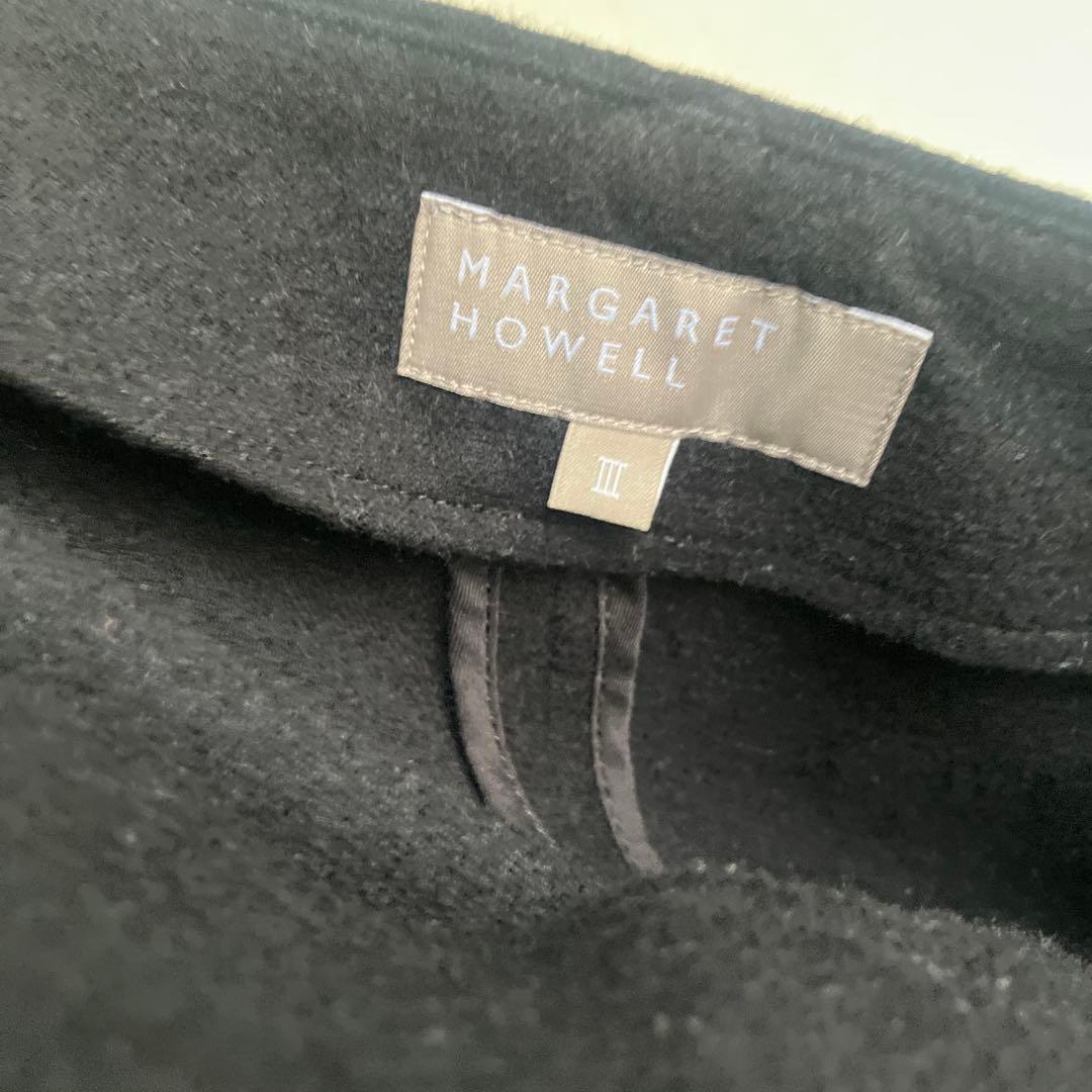 値下げ【美品】マーガレットハウエル　カシミヤ混　ワイドトラウザー