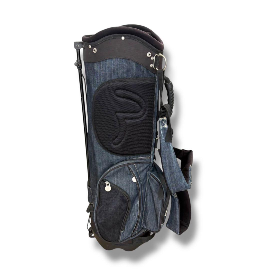 早い物勝ち！エヴィス デニム キャディバッグ　芝生くん　ゴルフ　スタンド付き