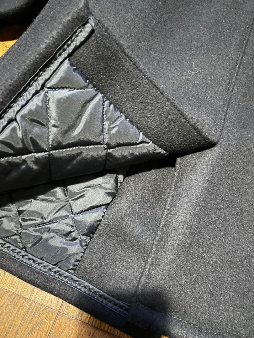 Schott 黒 ウールコート サイズ20 ブラック　ライダース　ピーコート