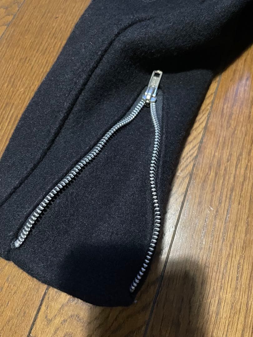 Schott 黒 ウールコート サイズ20 ブラック　ライダース　ピーコート