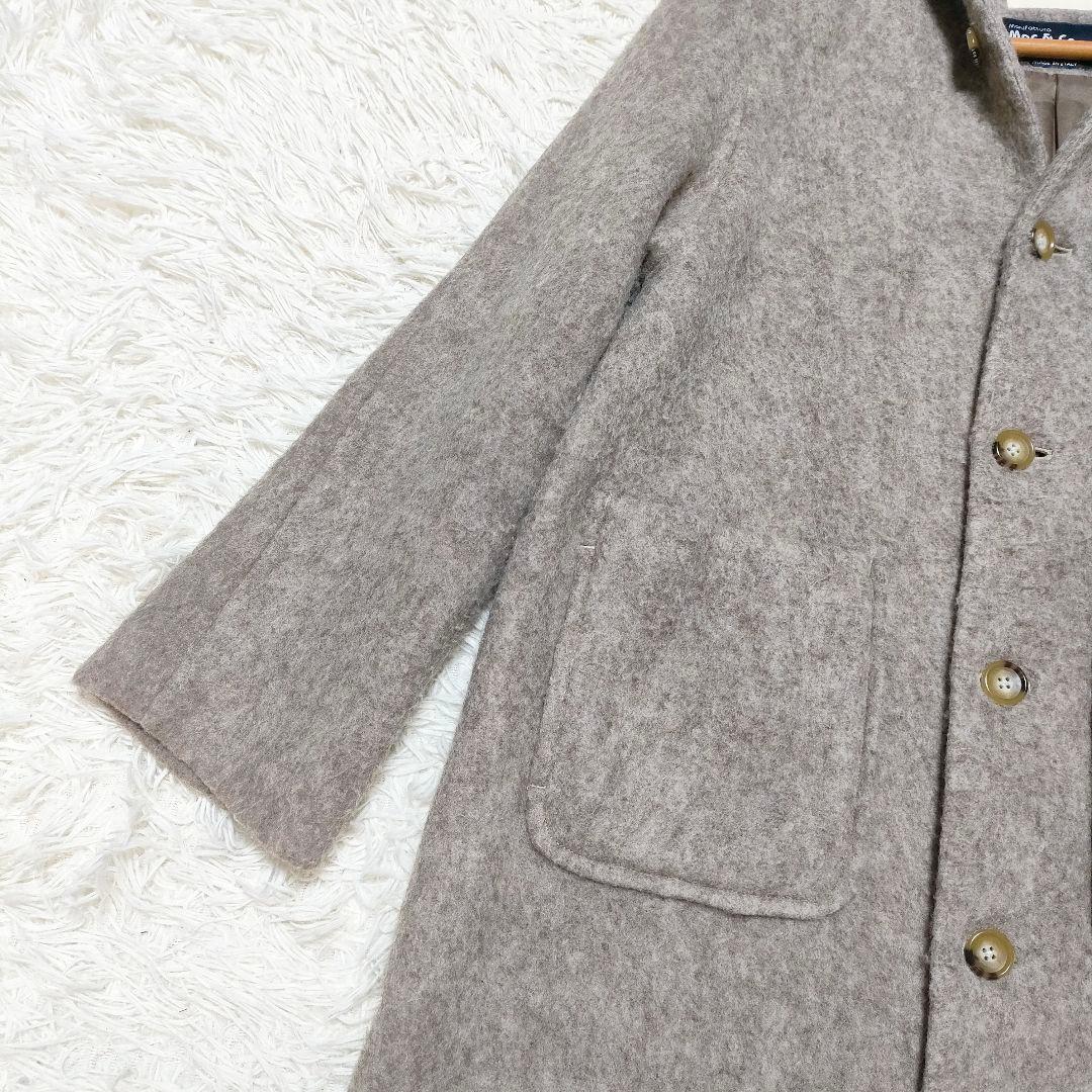 【モヘヤ】ゆったり　ビームスボーイ　スライバーフードコート　イタリア生地　ロング