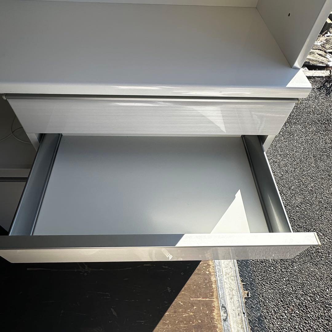 松田家具 キッチンボード 食器棚 幅117.5cm ソフトクローズ