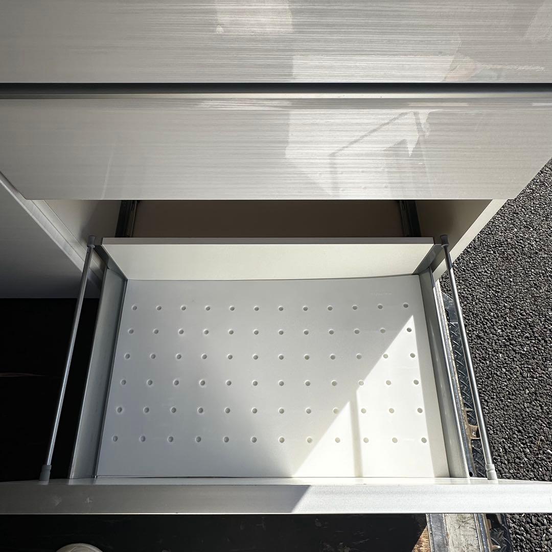 松田家具 キッチンボード 食器棚 幅117.5cm ソフトクローズ