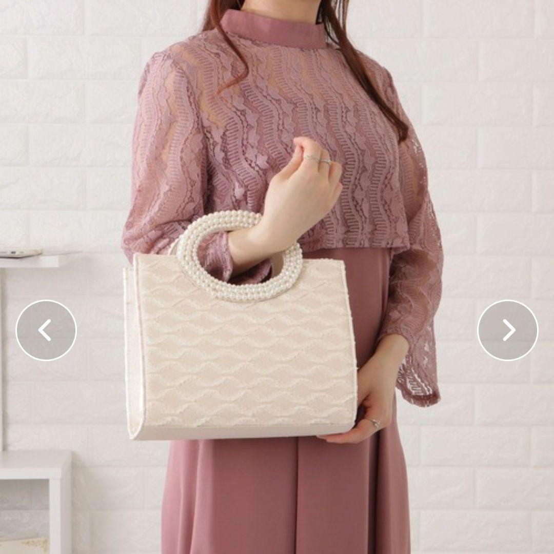 【3点セット】ミントグリーン レース パーティードレス バッグ パンプス