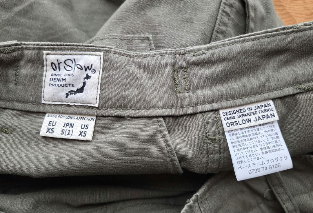 【新品同様】orslow ヴィンテージフィット6ポケットカーゴパンツ