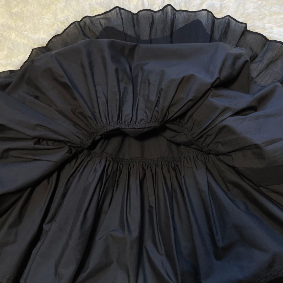 SEVEN TEN by MIHO KWAHITO シアーティアードスカート