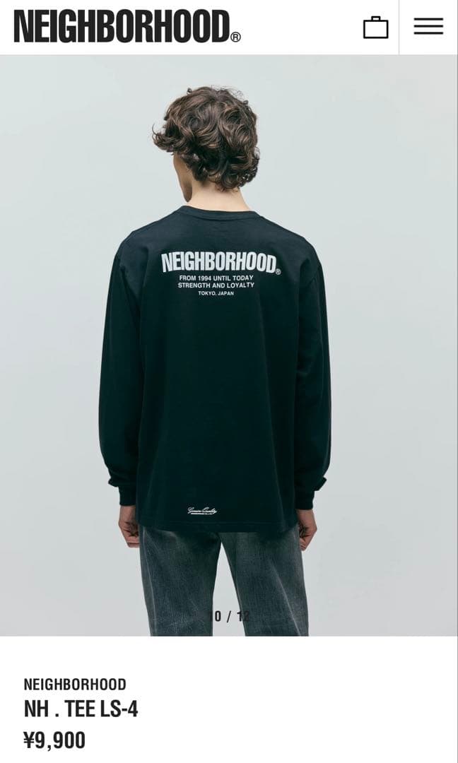 NEIGHBORHOOD NH . TEE LS-4 ブラック