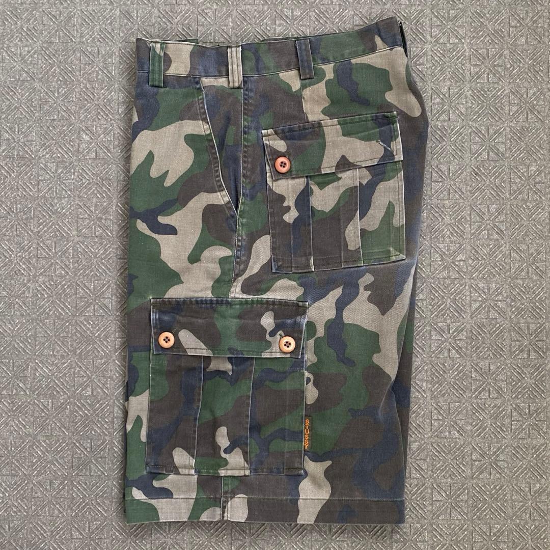 パンツ 1990s old stussy wood camo cargo shorts