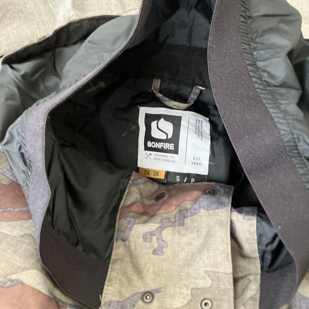 スノボウエア上下、黒×ダークブルー カモフラージュスノボパンツスノボウエア