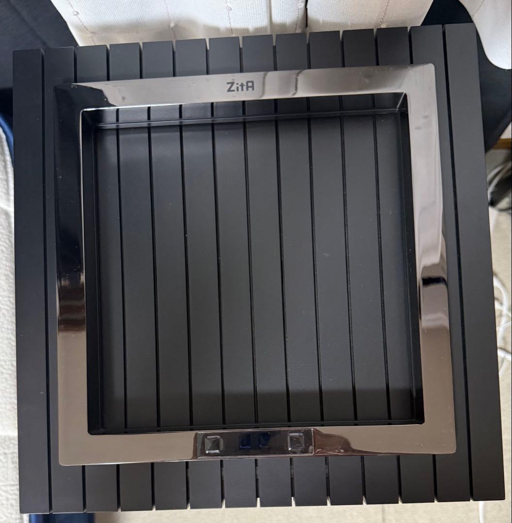 ZitA 自動開閉ゴミ箱 スクエアタイプ ブラック