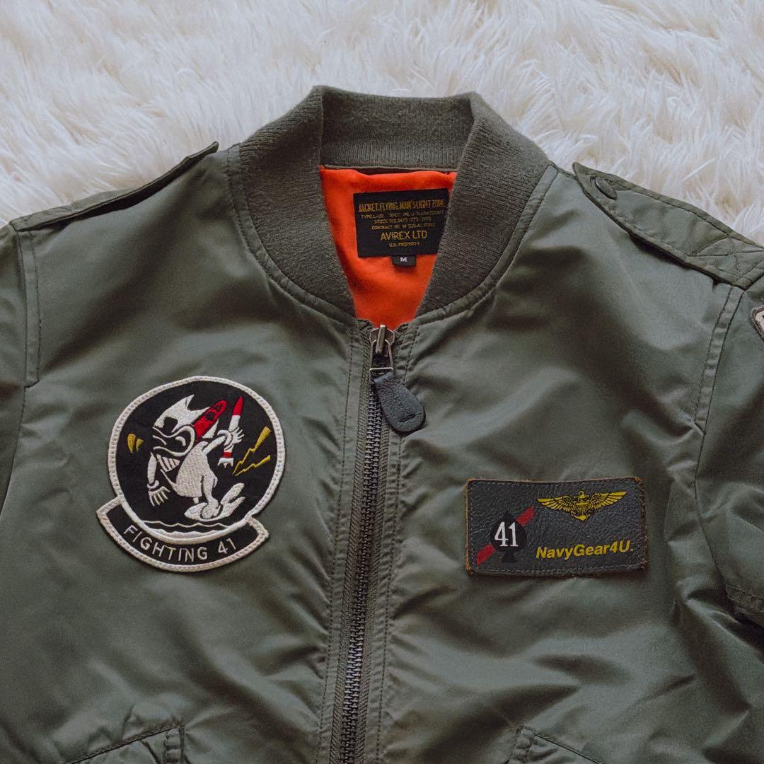 AVIREX L-2B ブラックエース MA-1 フライトジャケット ブルゾン