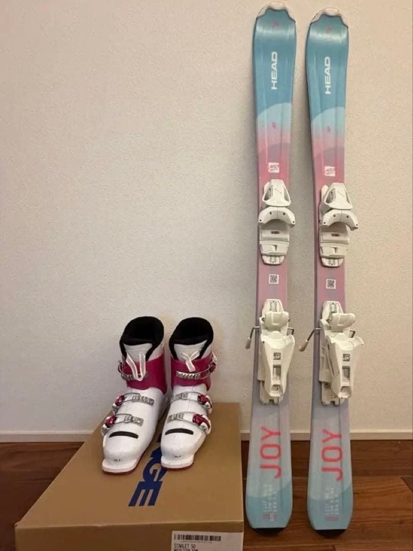 ジュニアスキー２点セット HEAD 117cm ラングLANGE 20.5cm