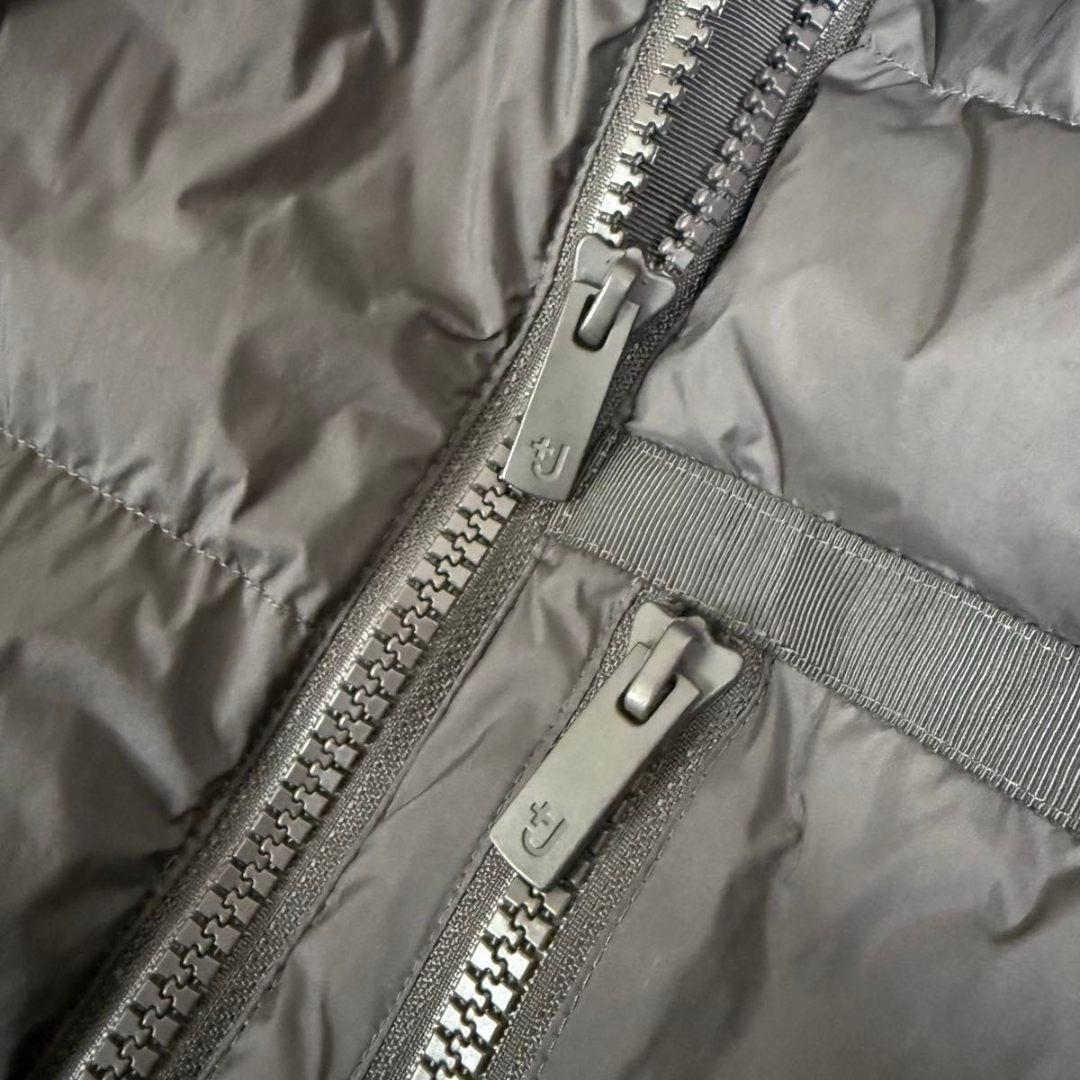 【美品】UNIQLO +J ダウンボリュームベスト 大きいサイズ ダークグレー