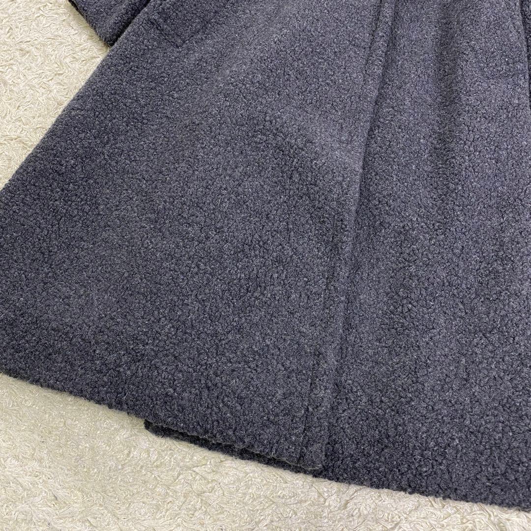 【極美品】23区 ボアジャージードロップショルダーコート 大きいサイズ 46