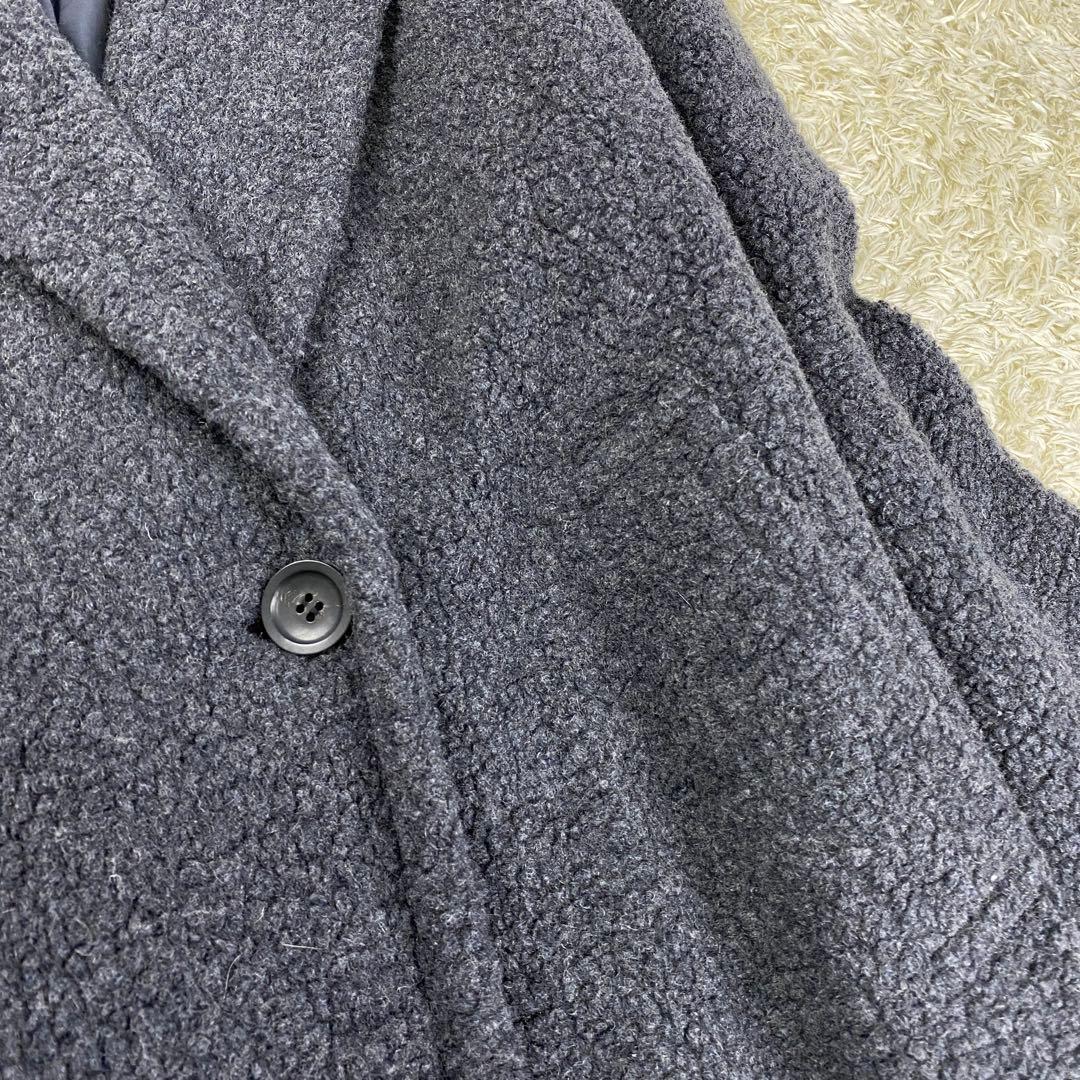 【極美品】23区 ボアジャージードロップショルダーコート 大きいサイズ 46