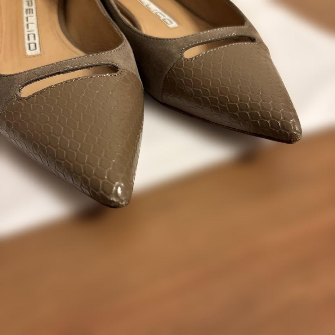 PELLICO ペリーコ　パンプス　フラットシューズ　35 エトープ　ベージュ