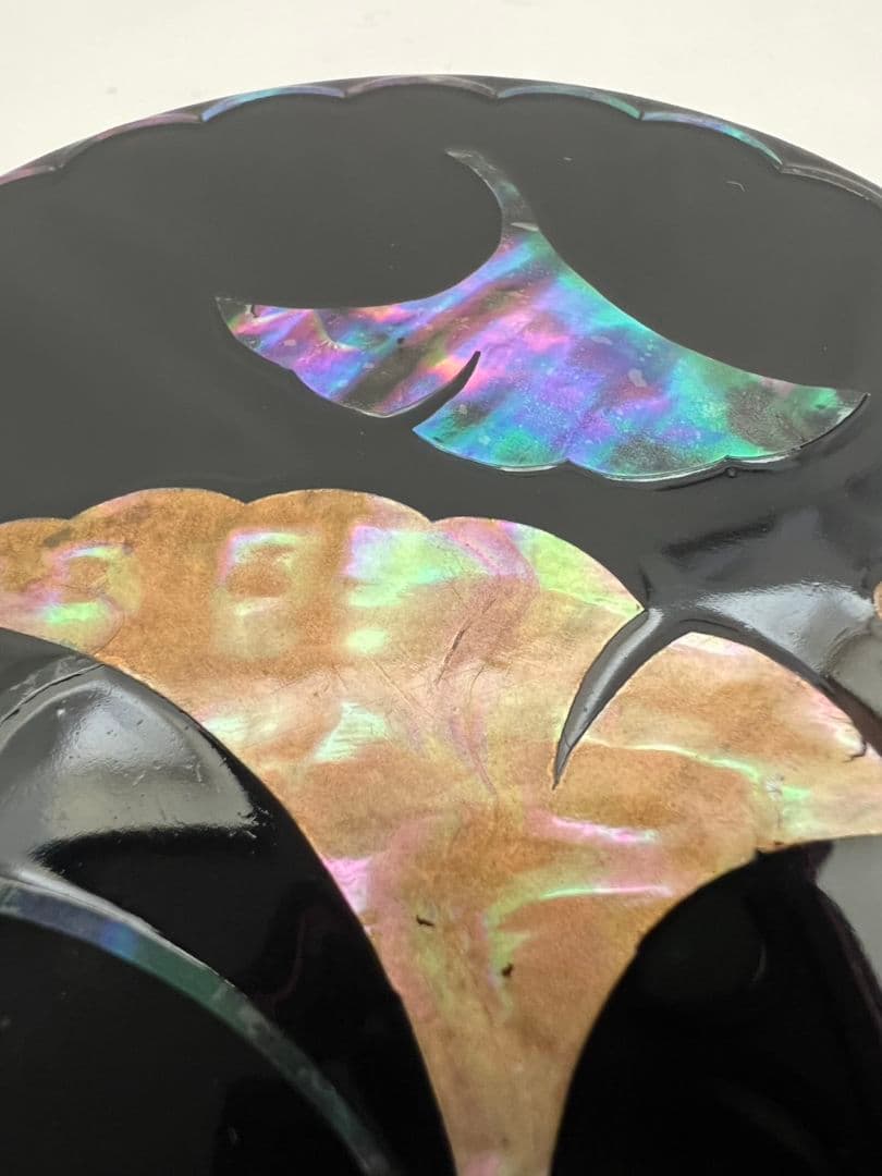 青貝 銀杏 香合 源 陵香(政男) 茶道具