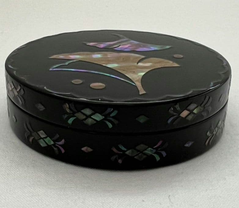 青貝 銀杏 香合 源 陵香(政男) 茶道具