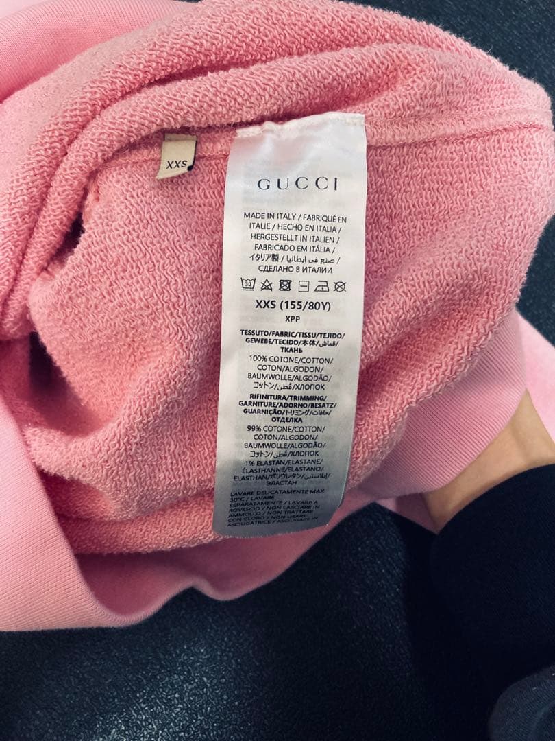 2025年製GUCCI xxsピンクパーカースウェットsnidel adidas
