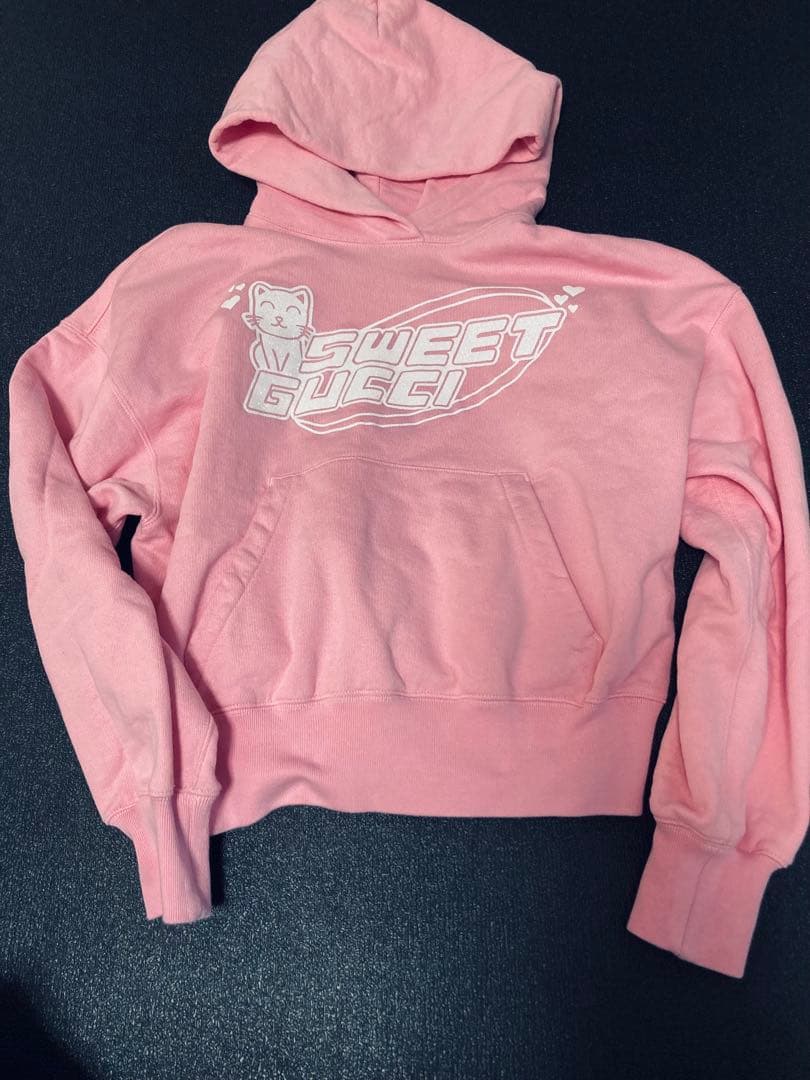 2025年製GUCCI xxsピンクパーカースウェットsnidel adidas