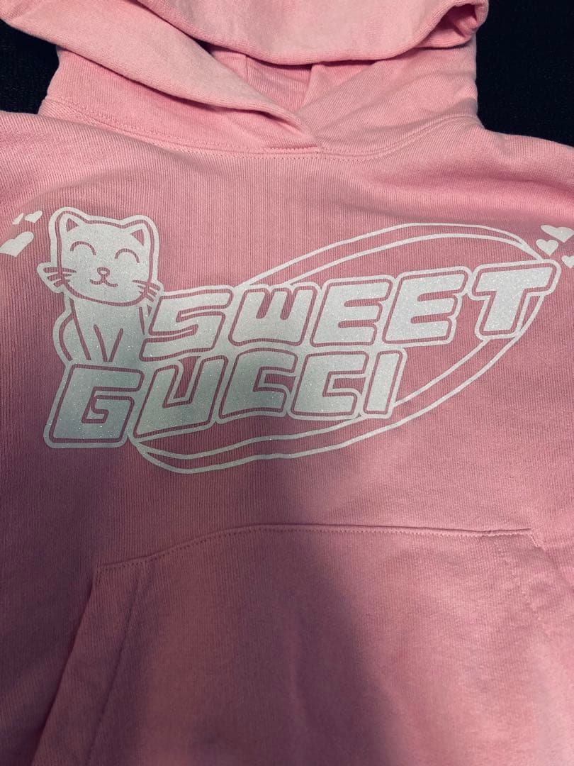 2025年製GUCCI xxsピンクパーカースウェットsnidel adidas