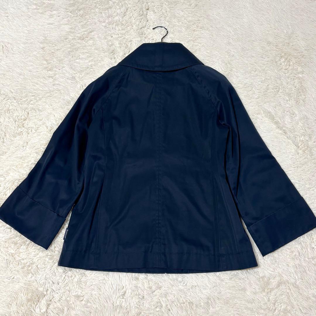 MONCLER モンクレール ショートトレンチコート ベルト 水玉 ネイビー