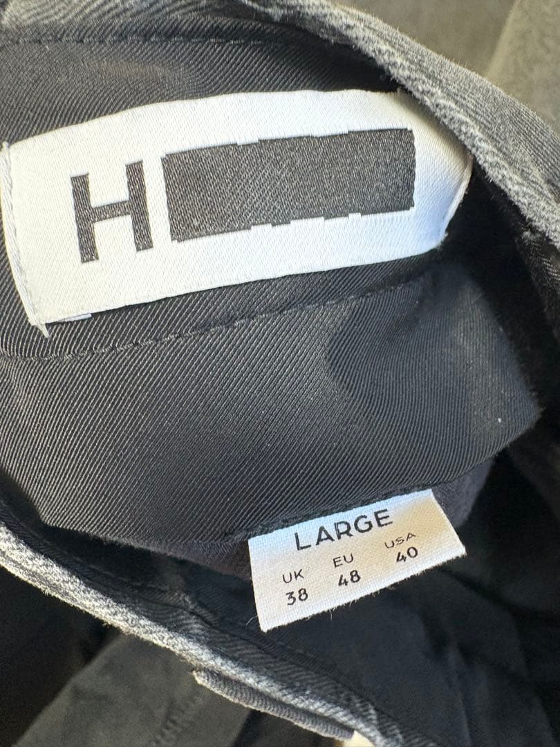 デニムライク チノパンツ（ワイド／ストレート）」系 Lサイズ