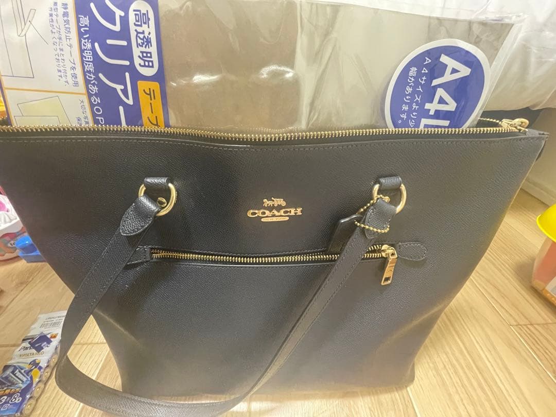 [お値下げ！美品]COACH ネイビー　紺　トートバッグ