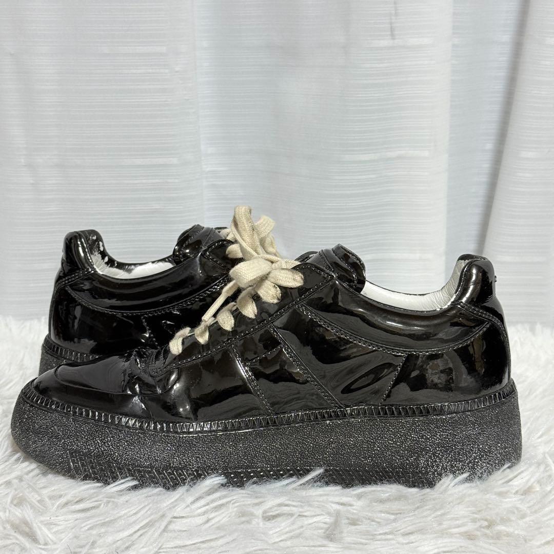 美品✨メゾンマルジェラ　プラットフォームジャーマントレーナー　スニーカー　黒