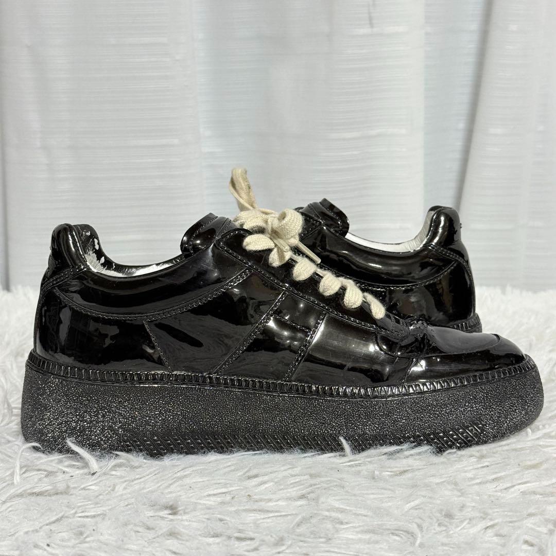 美品✨メゾンマルジェラ　プラットフォームジャーマントレーナー　スニーカー　黒