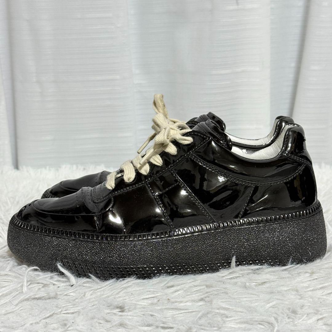 美品✨メゾンマルジェラ　プラットフォームジャーマントレーナー　スニーカー　黒