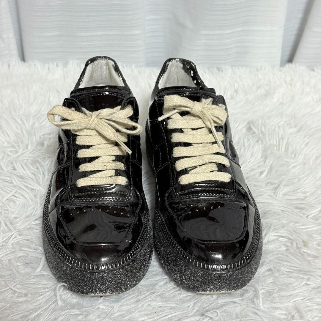 美品✨メゾンマルジェラ　プラットフォームジャーマントレーナー　スニーカー　黒