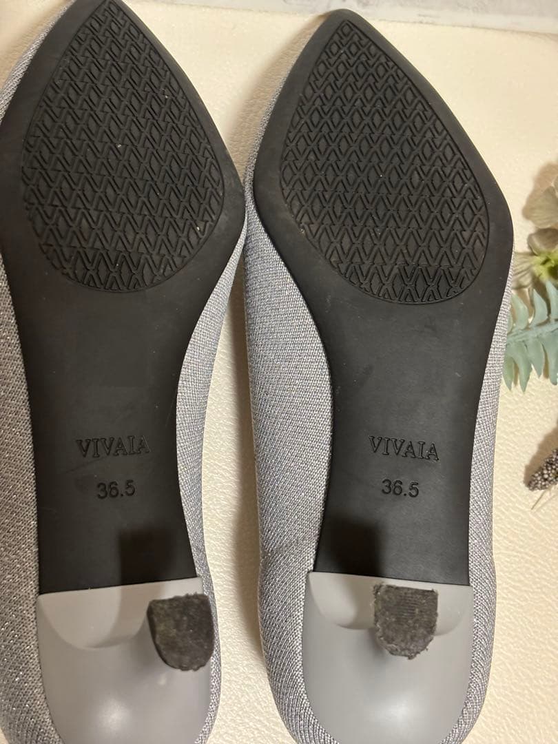 極美品⭐︎VIVAIA-Scarlettパンプス ラメ入りグレー　size36.5