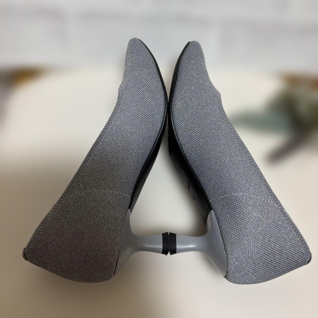 極美品⭐︎VIVAIA-Scarlettパンプス ラメ入りグレー　size36.5