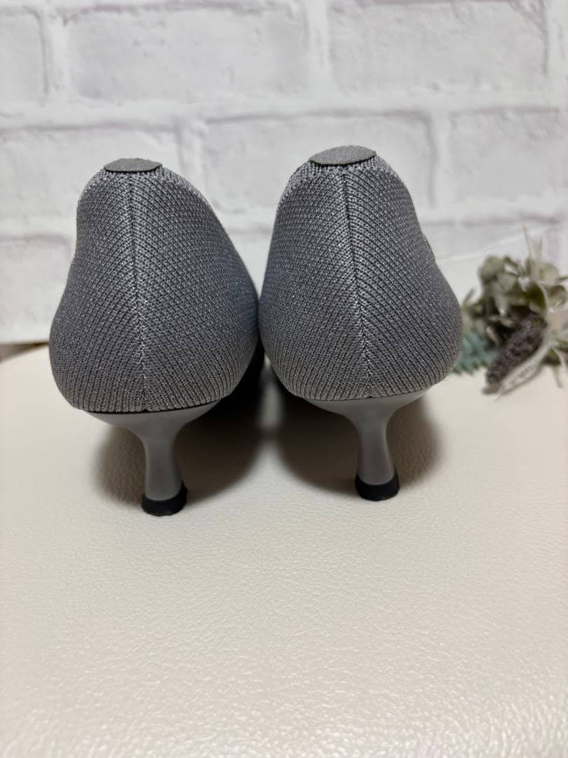 極美品⭐︎VIVAIA-Scarlettパンプス ラメ入りグレー　size36.5