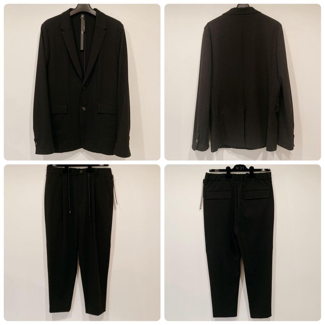【美品】wjk セットアップ スーツ ジャケット パンツ L 黒 ブラック