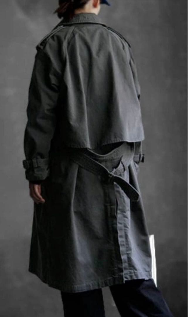 Joie de VivreベリースタイルバイオヴィンテージトレンチコートNavy