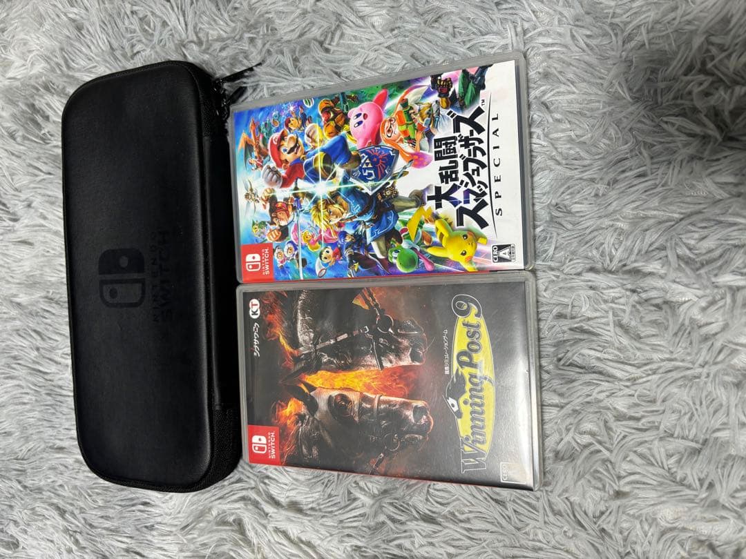 Nintendo Switch 本体 ブラック スマブラ他1本ソフト ジョイコン