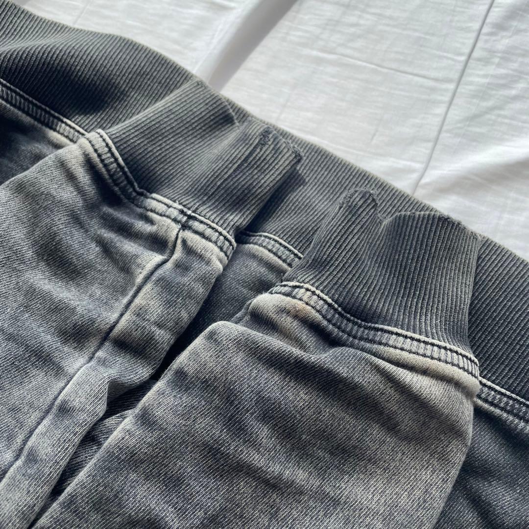 DIESEL D-ANGY-HOOD TRACK ダメージ グレー S パーカー