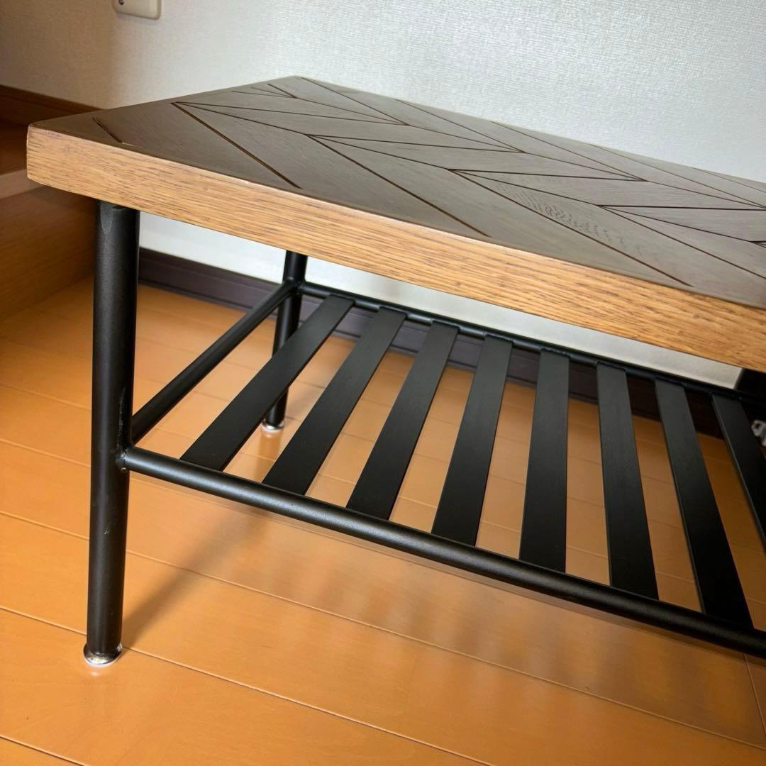 ヘリンボーンデザイン ギネスコーヒーテーブル 幅90cm 関家具