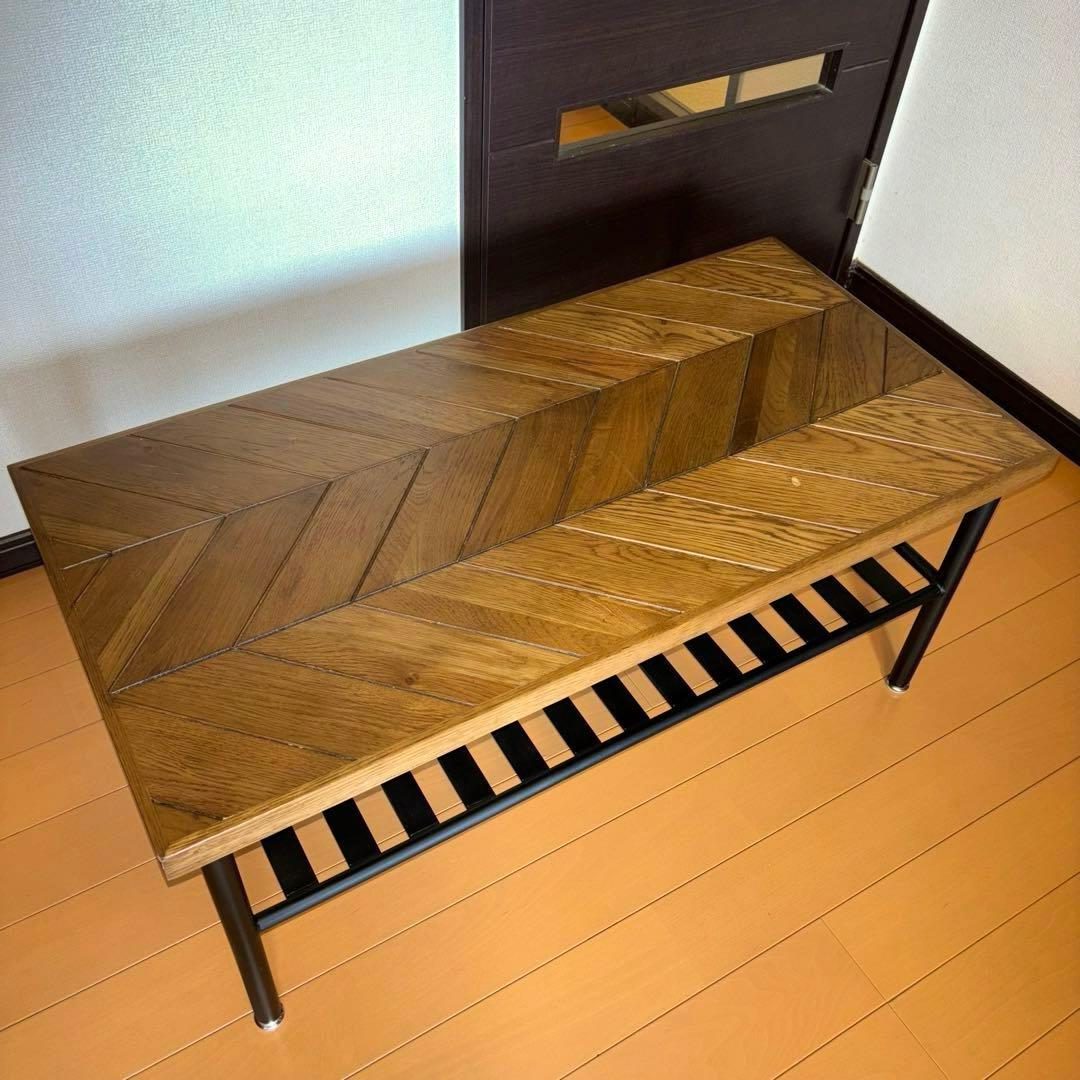 ヘリンボーンデザイン ギネスコーヒーテーブル 幅90cm 関家具