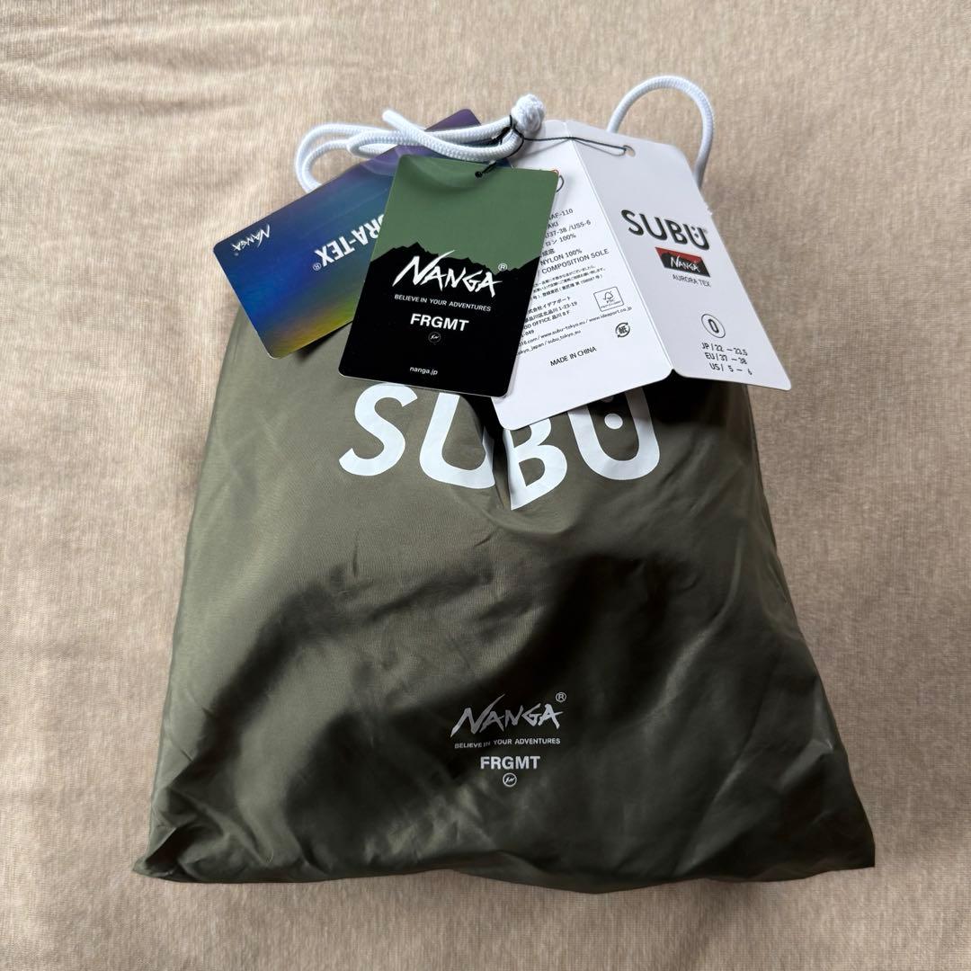 0新品 NANGA FRAGMENT SUBU ウィンター サンダル カーキ