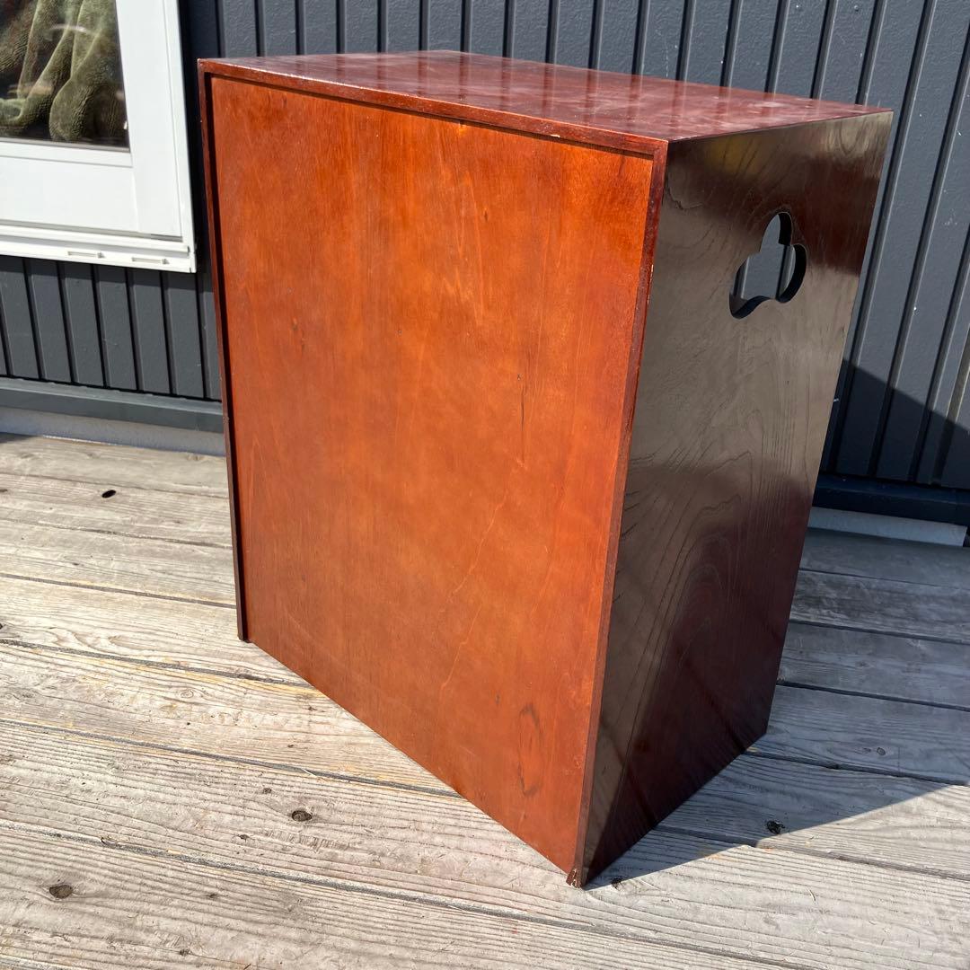 昭和レトロ 花柄装飾 観音開き扉 木製茶棚 茶箪笥 ミニ箪笥 引き出し 古家具