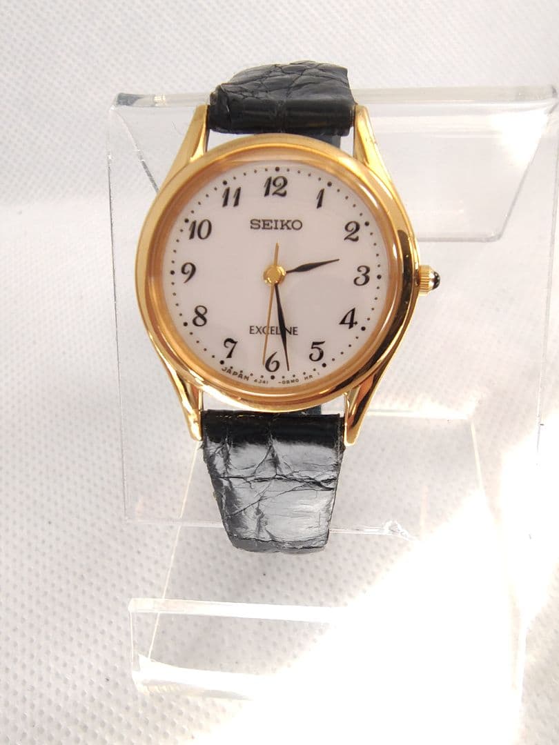 【年差10秒、未使用、美品、電池新品】セイコー　エクセリーヌ　4J41-0AM0