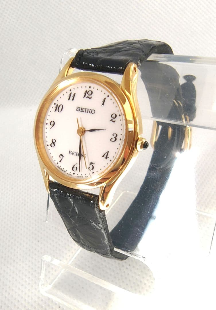 【年差10秒、未使用、美品、電池新品】セイコー　エクセリーヌ　4J41-0AM0