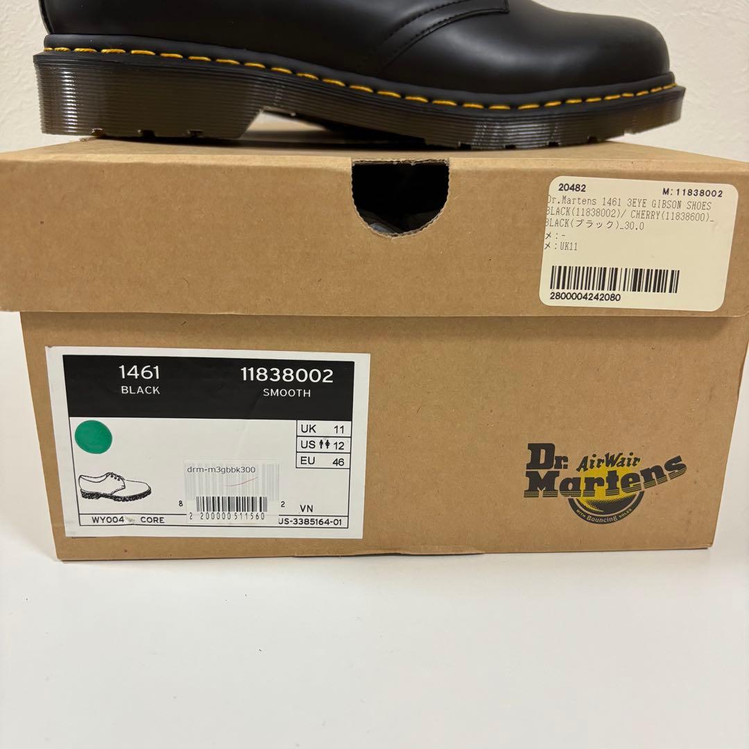 未使用品 Dr. Martens 1461 ブラック 革靴 メンズ