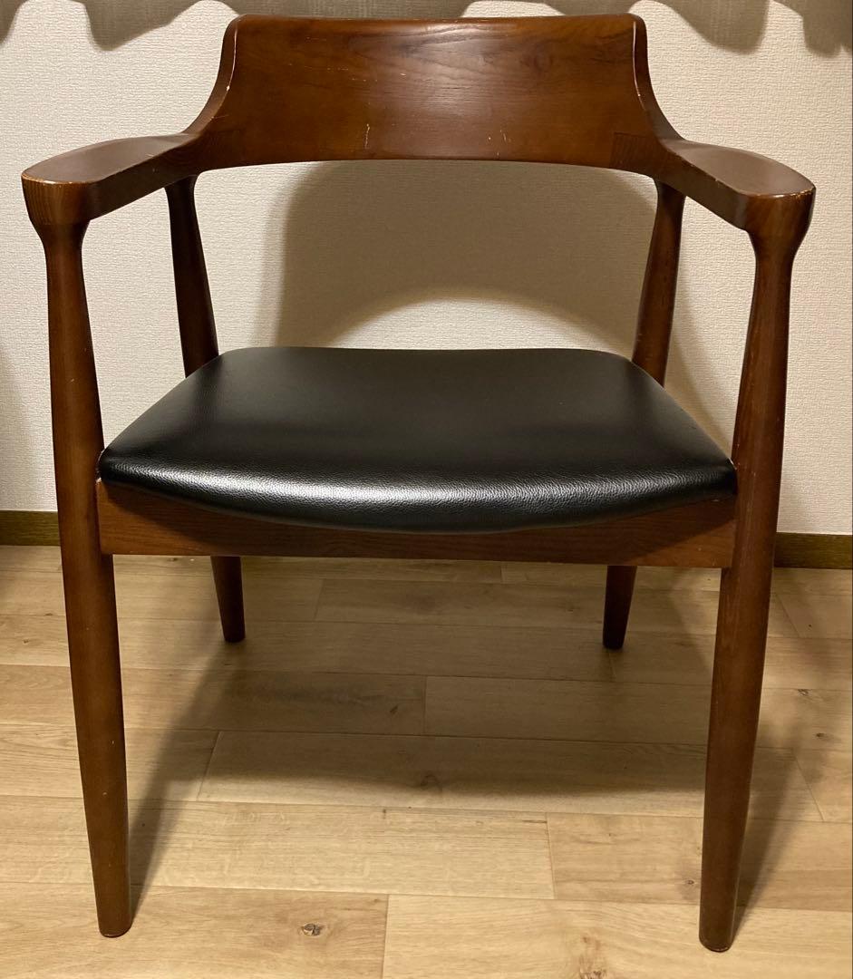 ミッドセンチュリー風 アームチェア 黒