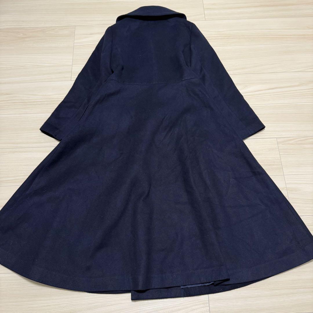 【極美品✨】JENNE ジェンヌ エレガントカラー フレアコート L ブラック